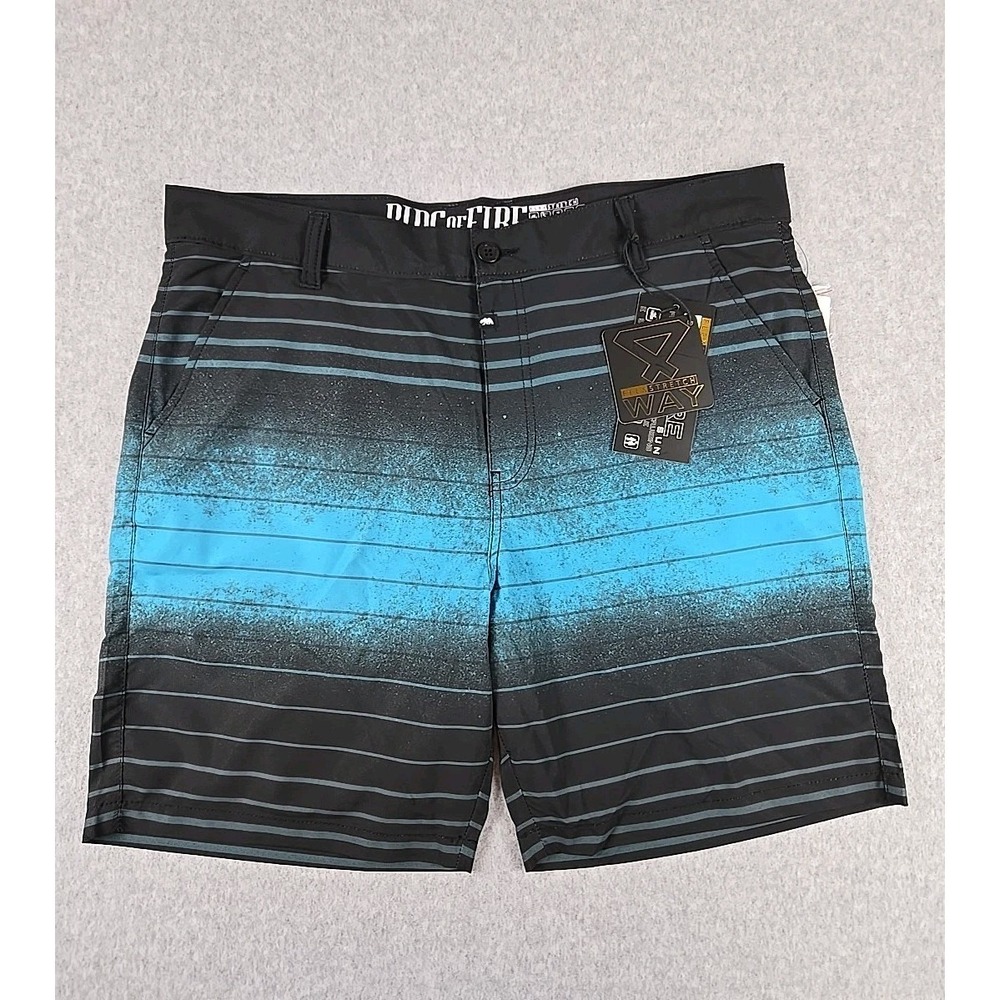 Ring Of Fire‎ Board Shorts Mens Size 36  Sea And Sun Swim Short Blue Unlined NEW